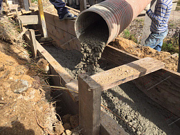 Заливаем бетон в Гатчине